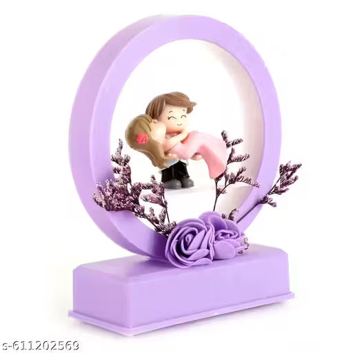 Musical Couple Showpiece with Lights (Pink)